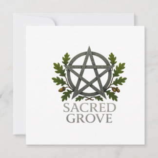 Sacred Grove Pentagram Wiccan  Holiday Card