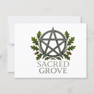 Sacred Grove Pentagram Wiccan  Postcard