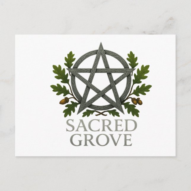 Sacred Grove Pentagram Wiccan  Postcard (Front)