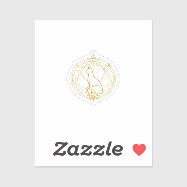 Sacred guardian feline Temporary Tattoos Sticker (Sheet)
