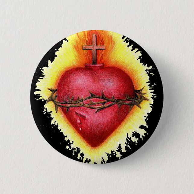 Sacred Heart 2 Pinback Button (Front)