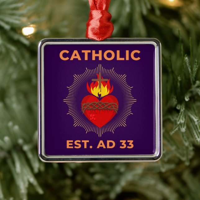 Sacred Heart AD 33 Catholic Ornament (Tree)