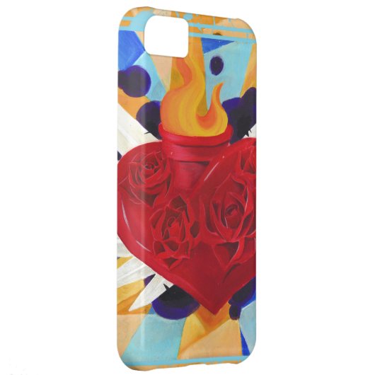 Sacred Heart and Roses Graffitti Phone Case (Back/Right)