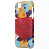 Sacred Heart and Roses Graffitti Phone Case (Back Left)