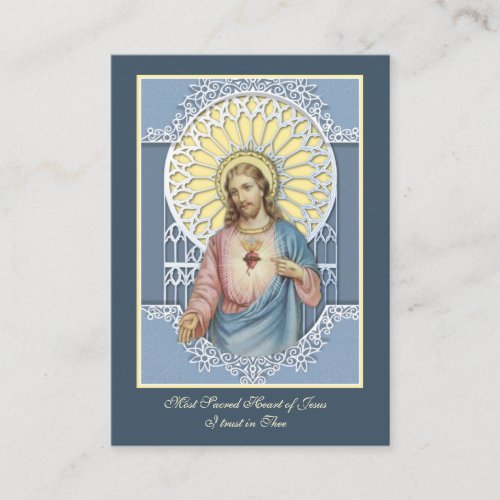 Sacred Heart Anima Christi Prayer Business Card