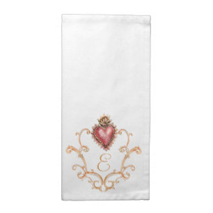 Sacred Heart Baroque Monogram Cloth Napkin