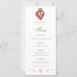 Sacred Heart Baroque Monogram Dinner Menu