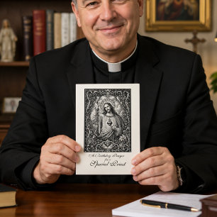 Sacred Heart Birthday Prayer for a Special Priest Card