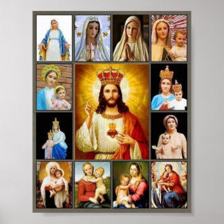 Sacred Heart/Blessed Mary Poster