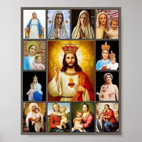 Sacred HeartBlessed Mary Poster