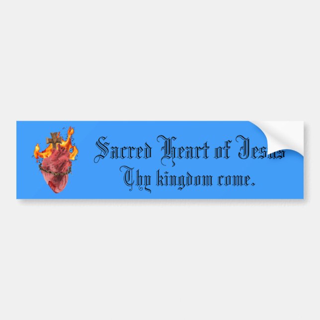 Sacred Heart Bumper Sticker (Front)