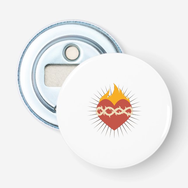 Sacred Heart Catholic Bottle Opener (Front)