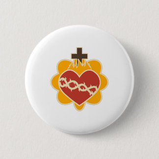 Sacred Heart Catholic Button