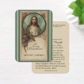 Sacred Heart Catholic Funeral Memorial Holy Card - (Desk)