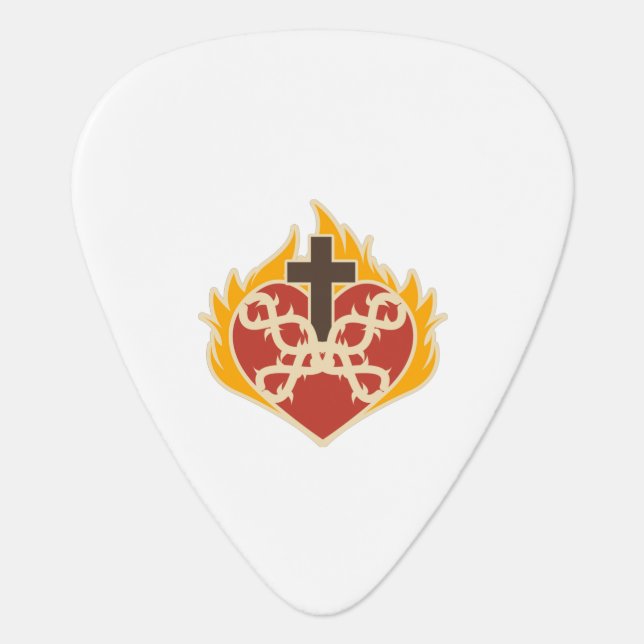 Sacred Heart Catholic Guitar Pick (Front)