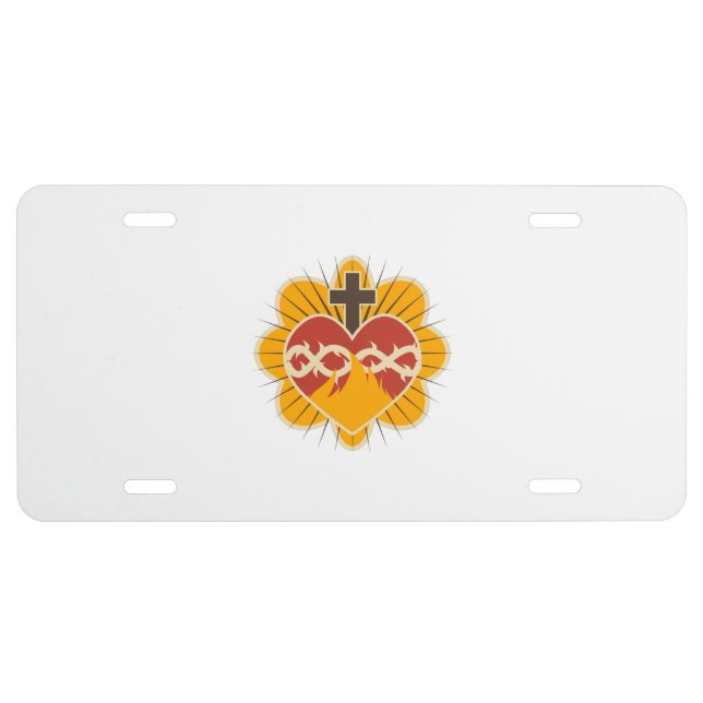 Sacred Heart Catholic License Plate (Front)