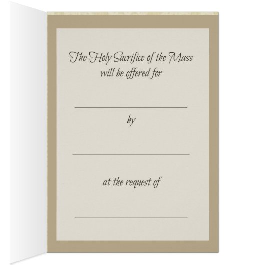 Sacred Heart Catholic Mass Memorial Offering (Inside (Right))