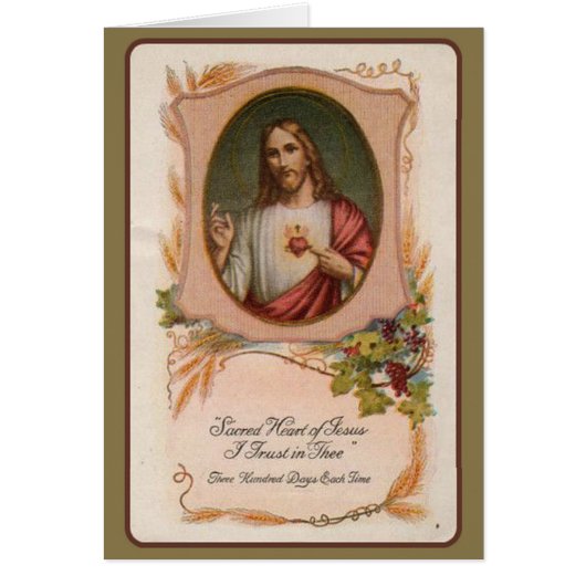 Sacred Heart Catholic Mass Memorial Offering Cards (Front)