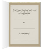 Sacred Heart Catholic Mass Memorial Offering Cards (Inside (Right))