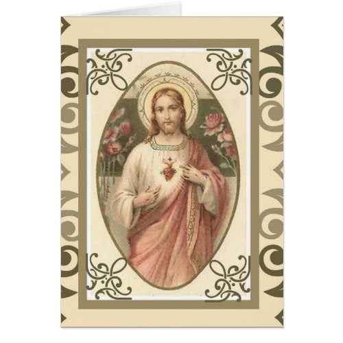 Sacred Heart Catholic Mass Offering Card