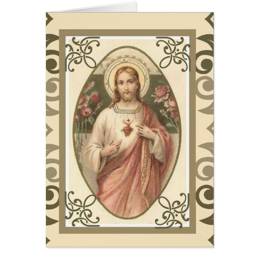 Sacred Heart Catholic Mass Offering Card (Front)