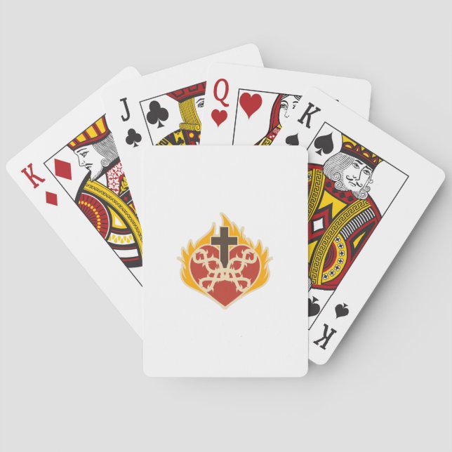 Sacred Heart Catholic Poker Cards (Back)