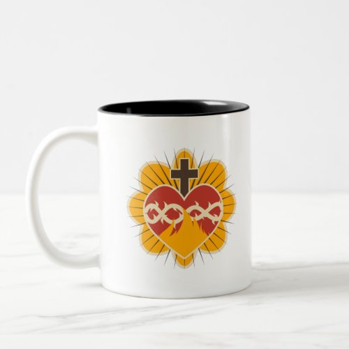 Sacred Heart Catholic Two_Tone Coffee Mug