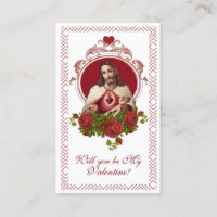 Sacred Heart Catholic Valentine Religious Prayer