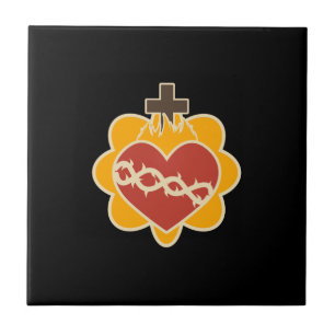 Sacred Heart Ceramic Tile