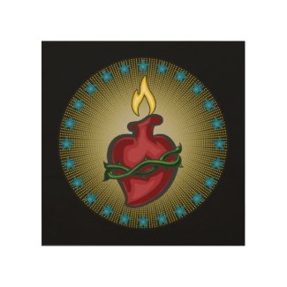 Sacred Heart Charity Wood Print