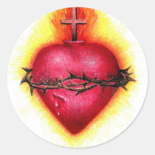 Sacred Heart Classic Round Sticker