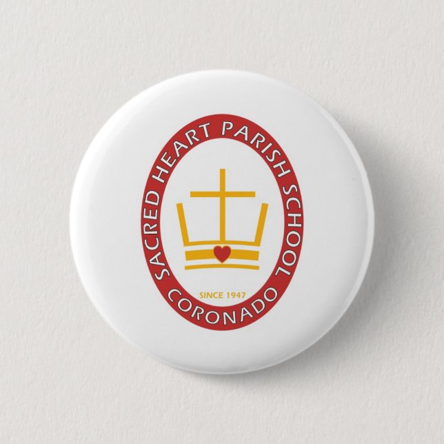 Sacred Heart Coronado Logo Pinback Button (Front)