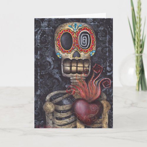Sacred Heart Day of the Dead Card