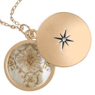 SACRED HEART DESIGN LOCKET NECKLACE