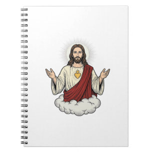 Sacred Heart Devotional Vintage Engraving Design_1 Notebook