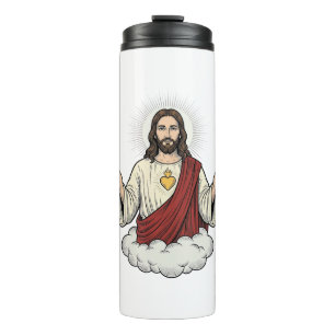 Sacred Heart Devotional Vintage Engraving Design_1 Thermal Tumbler