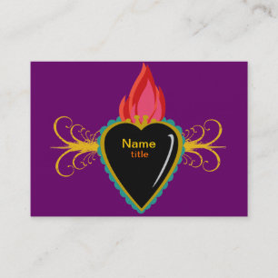 Sacred Heart & Flourishes Custom Business Card