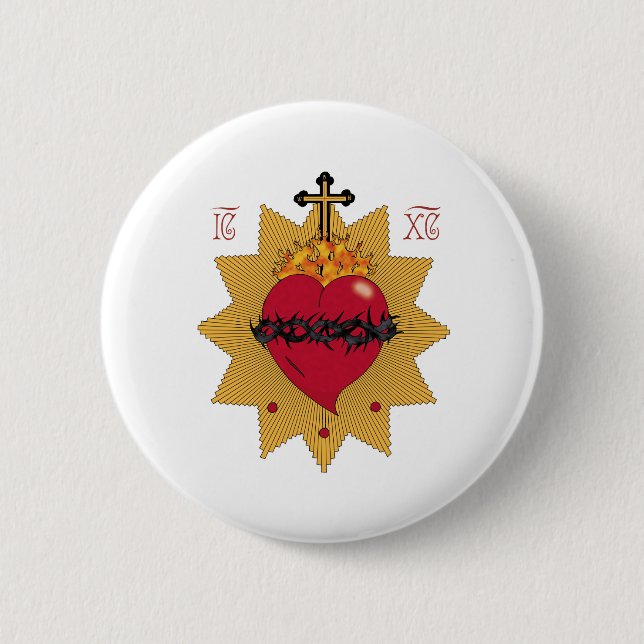 Sacred Heart I Pinback Button (Front)