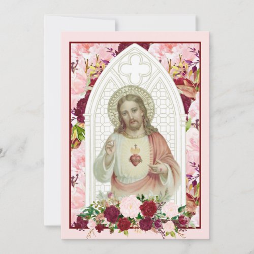 Sacred Heart Jesus Catholic Condolence Thank You