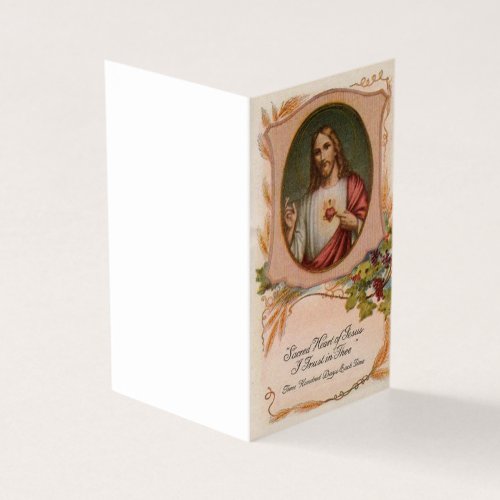 Sacred Heart Jesus  Catholic Funeral Holy Card