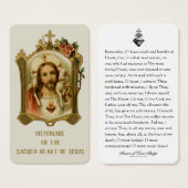 Sacred Heart Jesus Catholic Memorare Prayer (Front & Back)