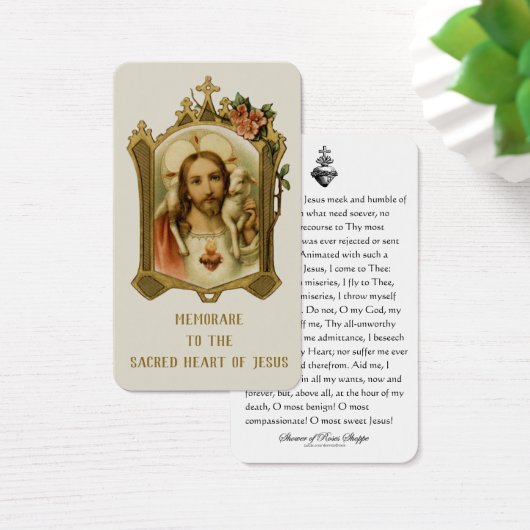 Sacred Heart Jesus Catholic Memorare Prayer (Desk)