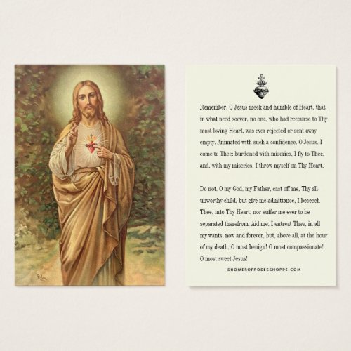 Sacred Heart Jesus Catholic Memorare Prayer