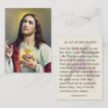 Sacred Heart Jesus Catholic Reparation Prayer Enclosure Card | Zazzle