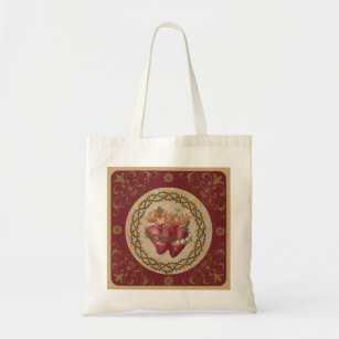 Sacred Heart Jesus  Immaculate Hearts of Mary Tote Bag