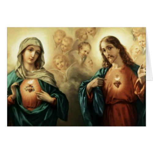 Sacred Heart Jesus Immaculate Mary Angels