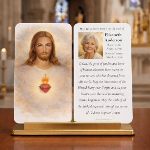 Sacred Heart Jesus Memorial Photo Prayer