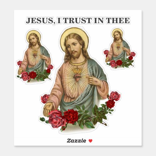 Sacred Heart Jesus Religious Divine Mercy Trust Sticker