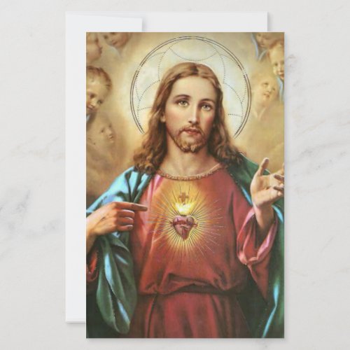 Sacred Heart Jesus Religious Traditional Catholic