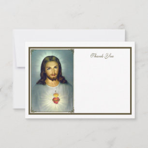 Sacred Heart Jesus Thank You Card
